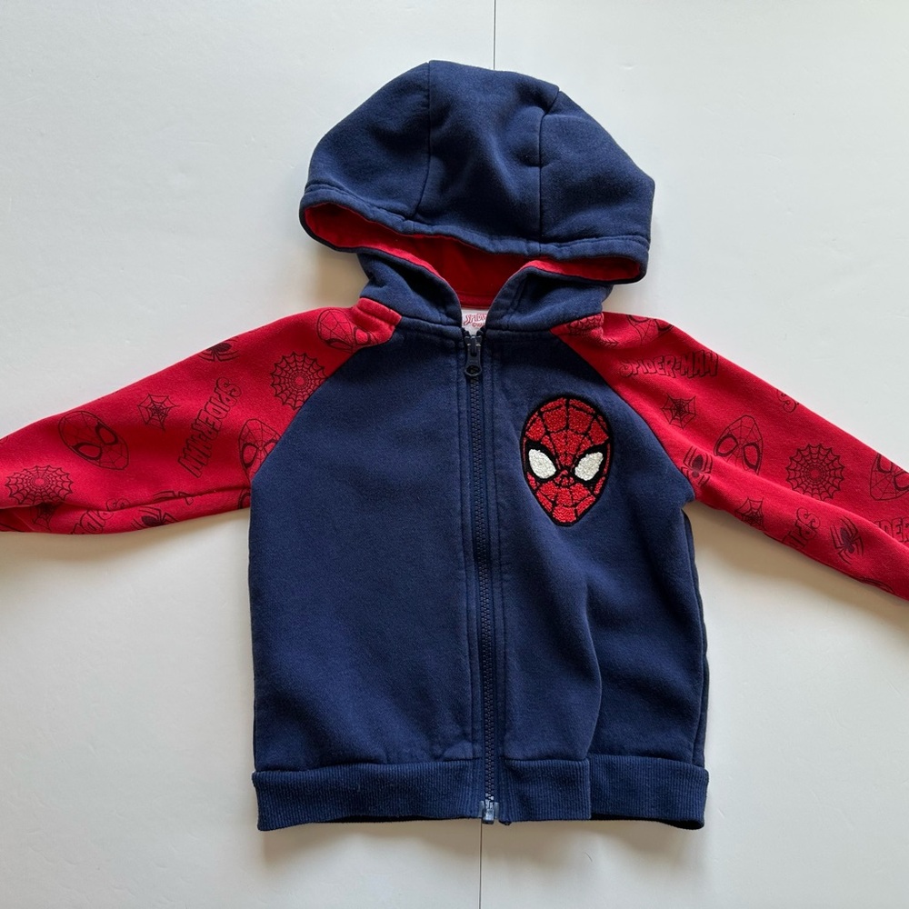 3/20$ Spider-man Marvel toddler zip up hoodie size 2
